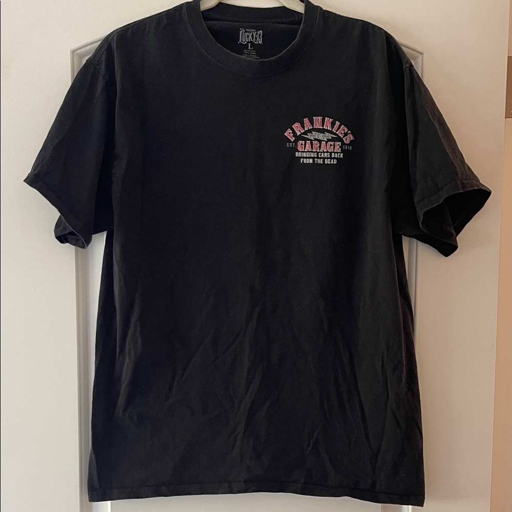 Lucky 13 Brand Black Tee with Red Graphic